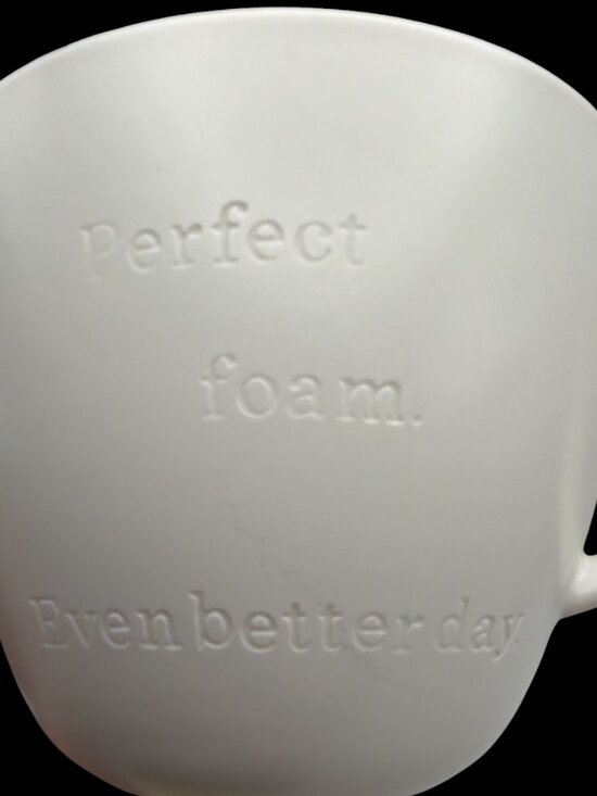 Starbucks Other - Starbucks Coffee 2013 "Perfect Foam Even Better Day" Etched Latte Mug Cup NEW